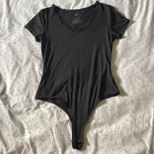Black Size S SO bodysuit ribbed light material comfy casual